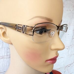 Cazal Brown and Gold Women's Glasses Frame